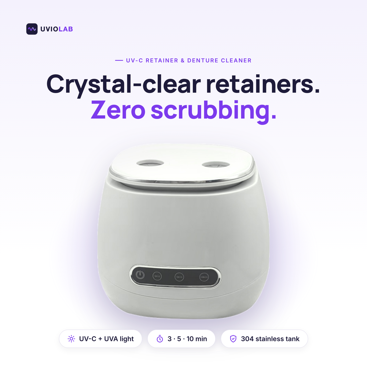 UvioClean™ Ultrasonic Cleaner