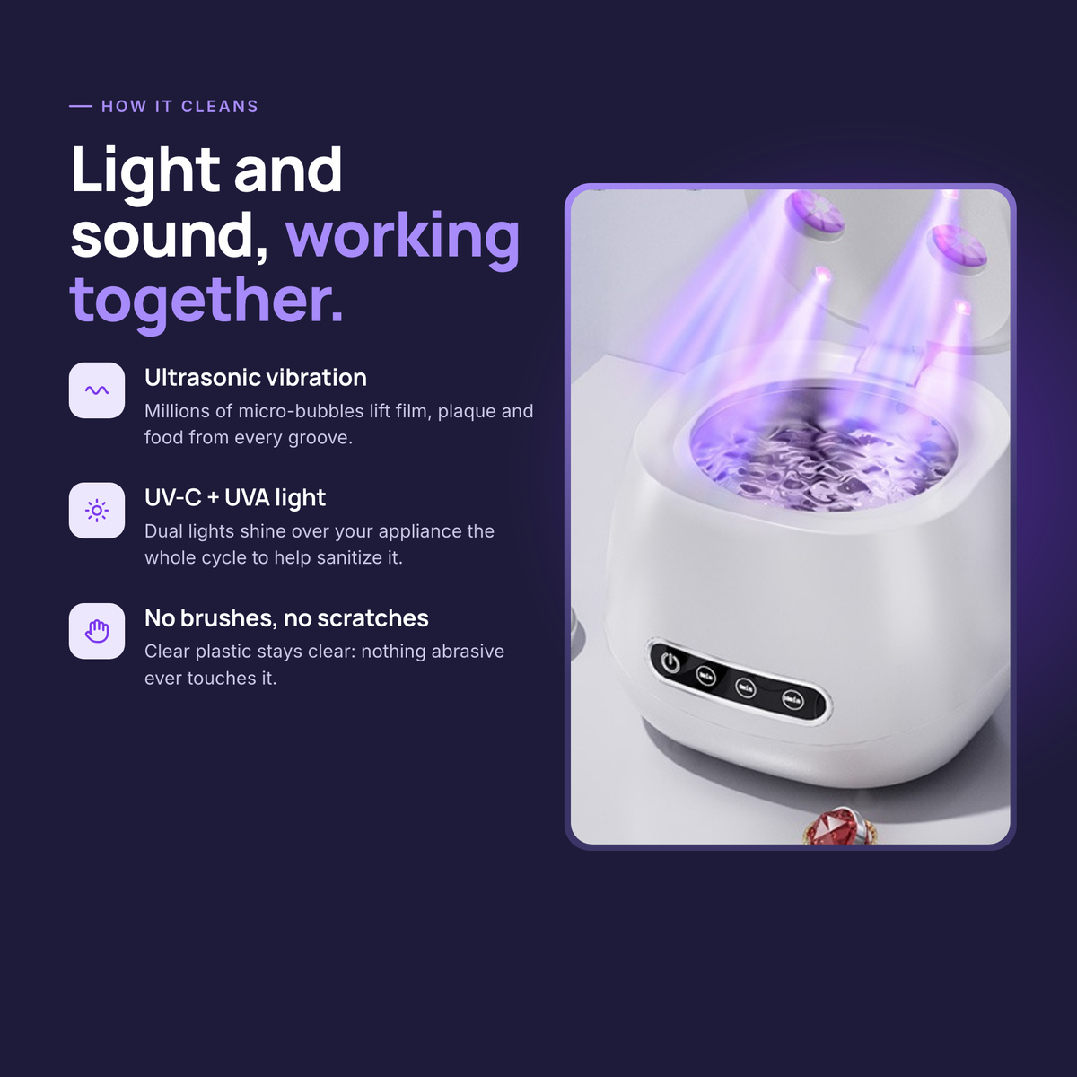UvioClean™ Ultrasonic Cleaner