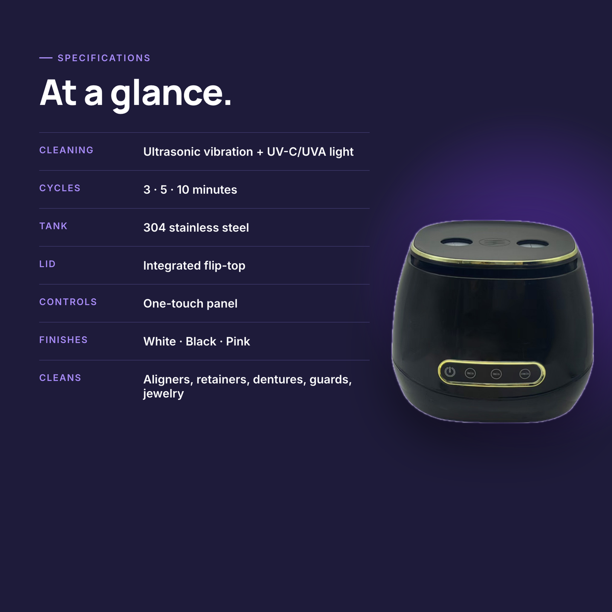 UvioClean™ Ultrasonic Cleaner